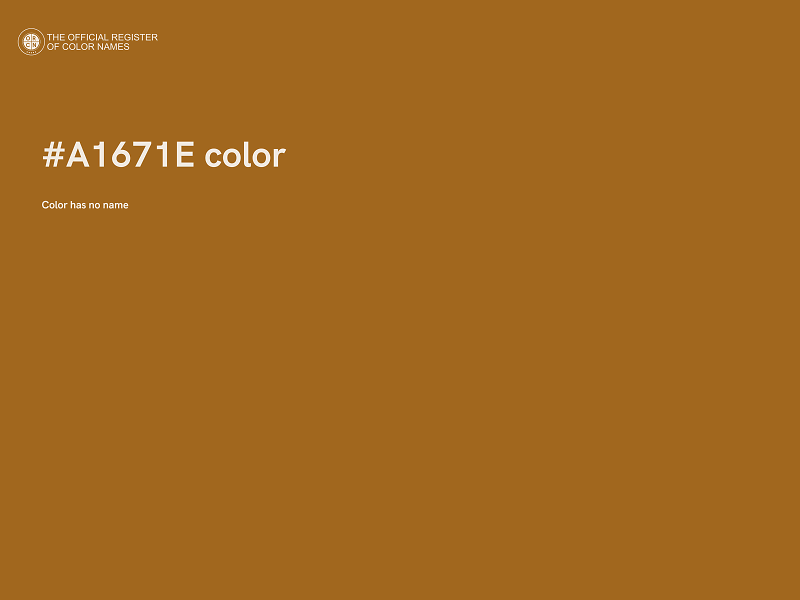 #A1671E color image