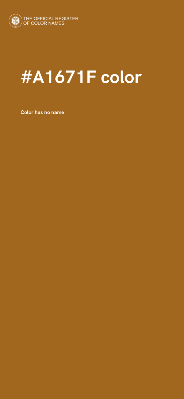 #A1671F color image