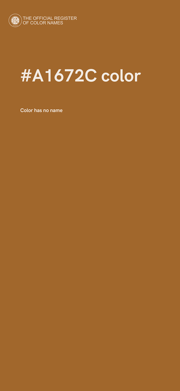 #A1672C color image