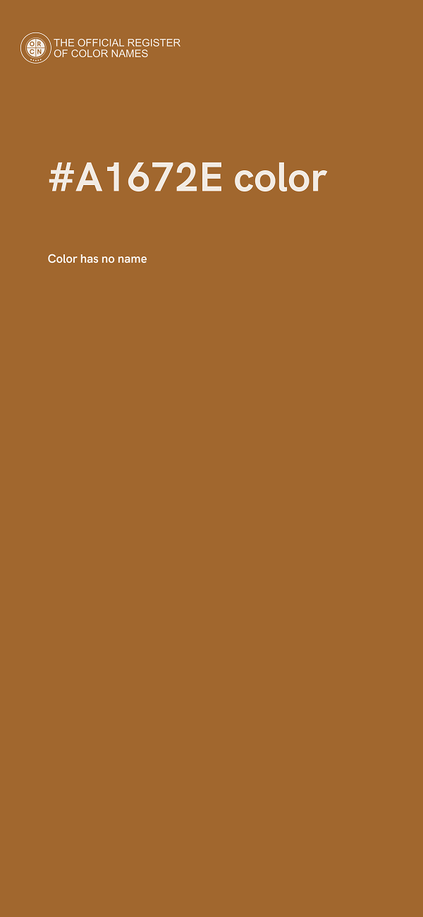 #A1672E color image