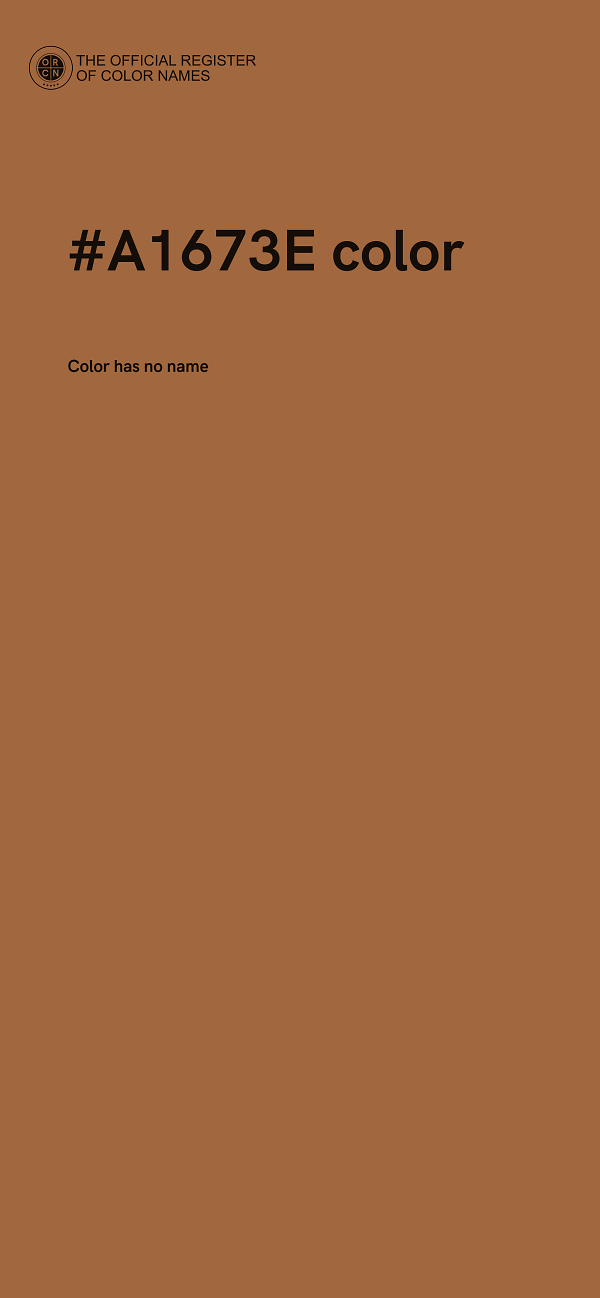#A1673E color image