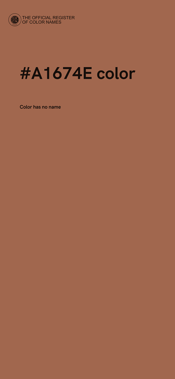 #A1674E color image