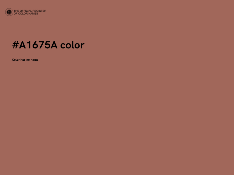 #A1675A color image