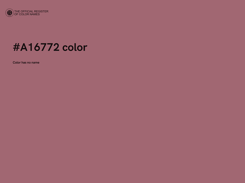#A16772 color image