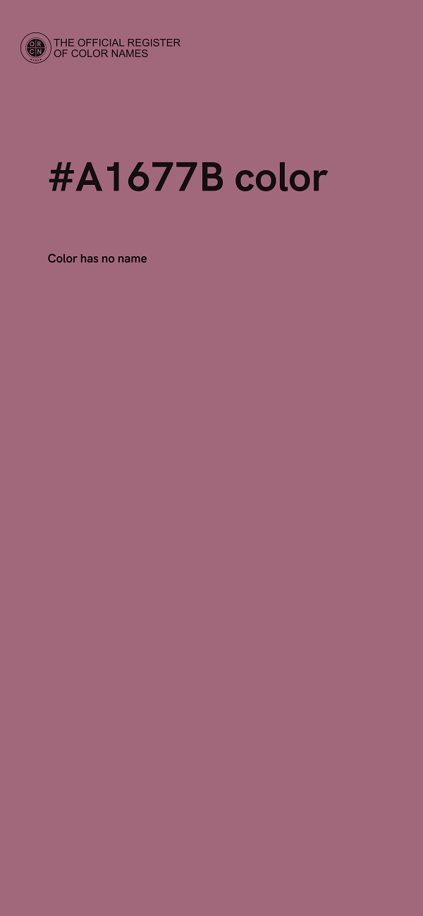 #A1677B color image