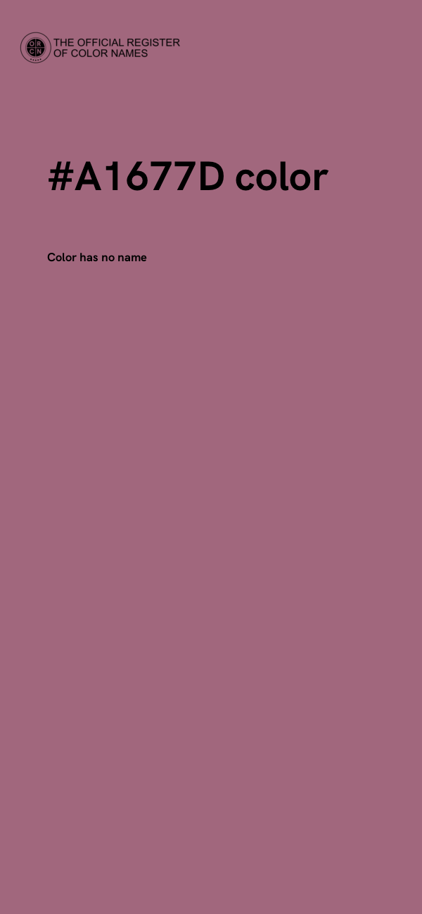 #A1677D color image
