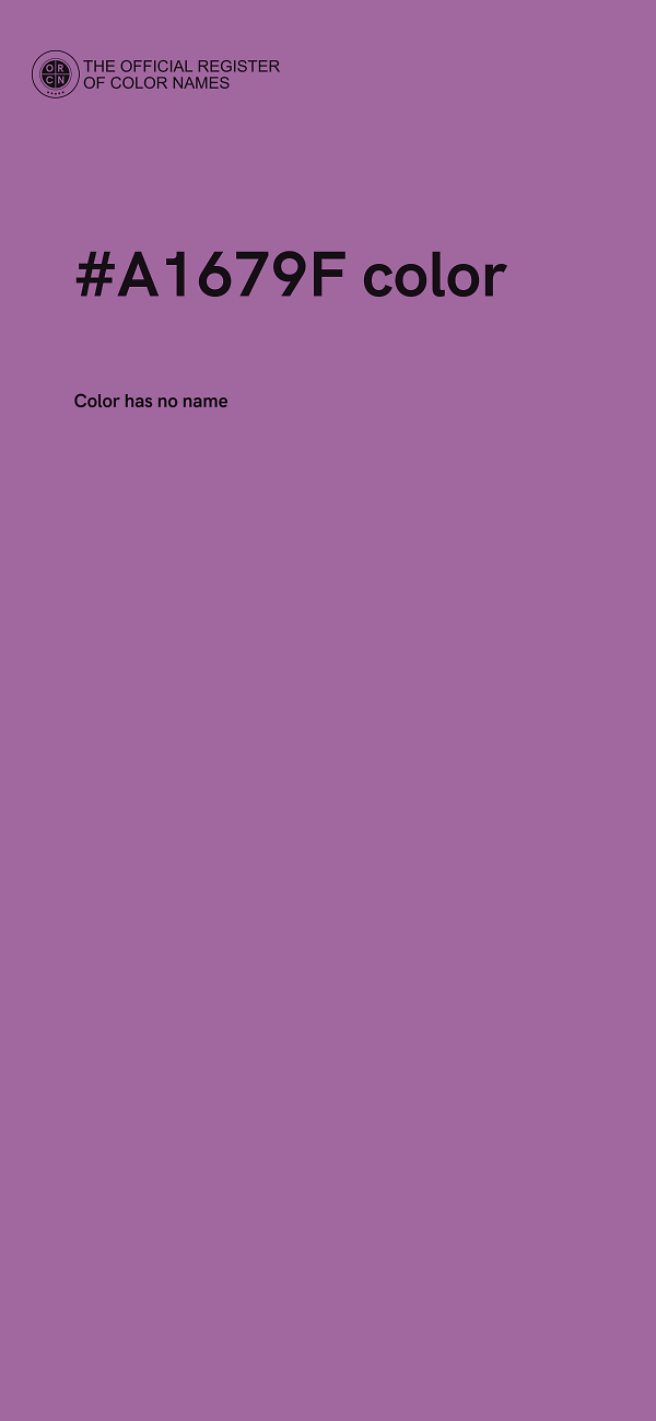 #A1679F color image