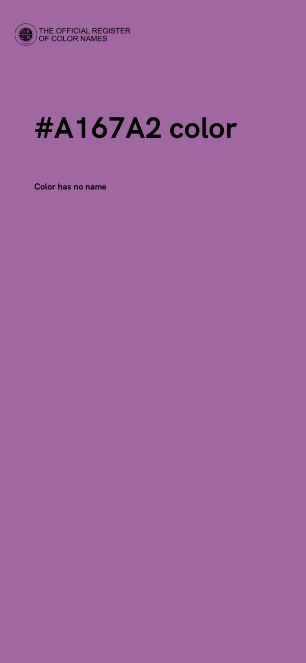 #A167A2 color image