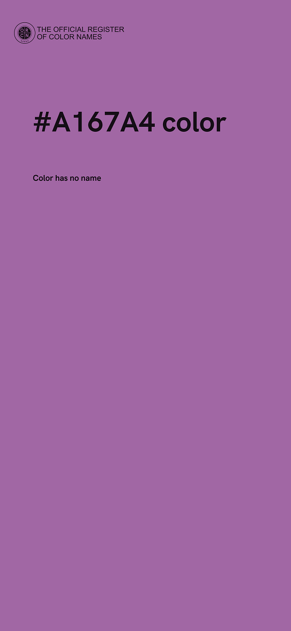 #A167A4 color image