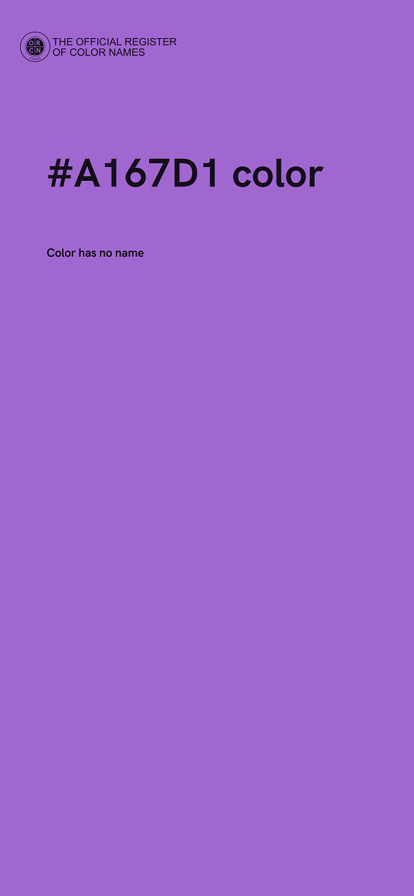 #A167D1 color image