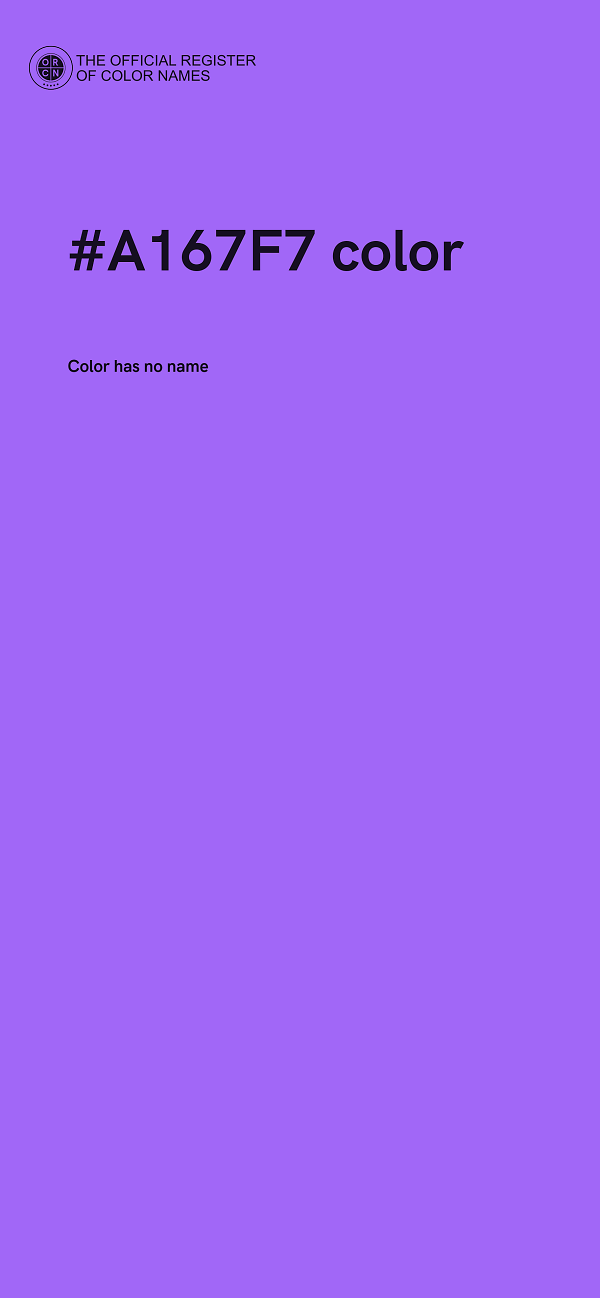 #A167F7 color image