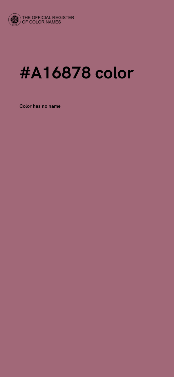 #A16878 color image