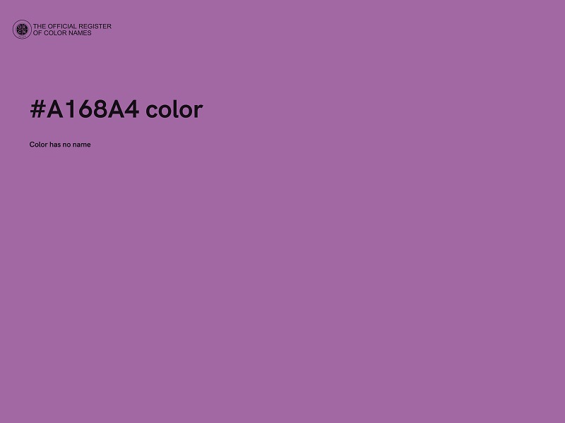 #A168A4 color image