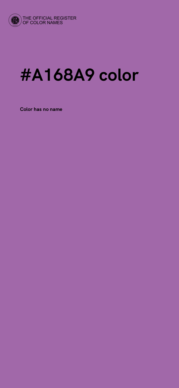 #A168A9 color image
