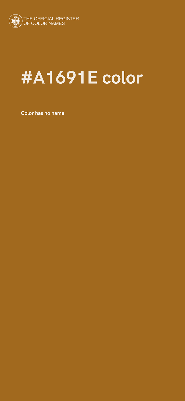 #A1691E color image