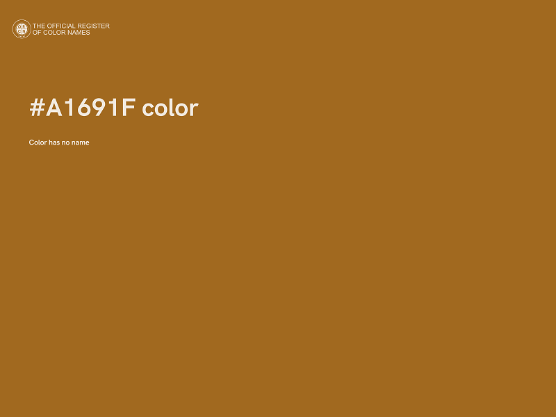 #A1691F color image