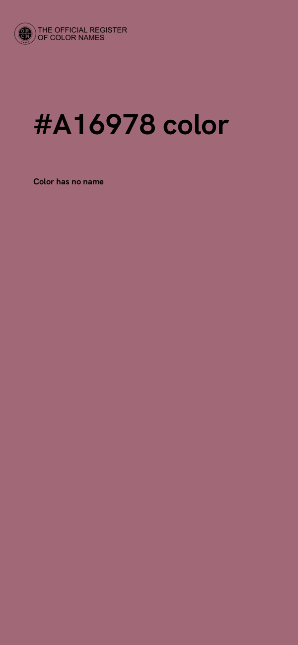 #A16978 color image