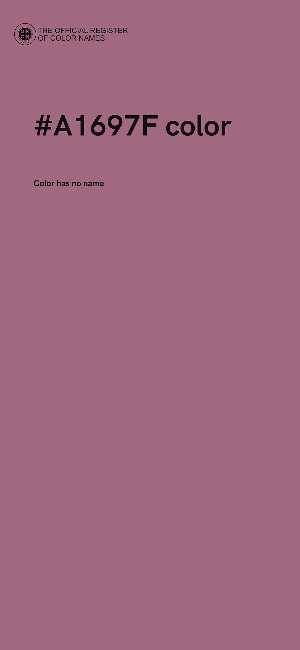 #A1697F color image