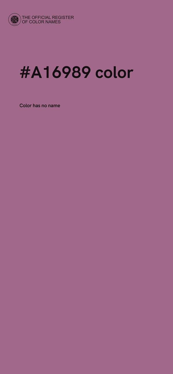 #A16989 color image