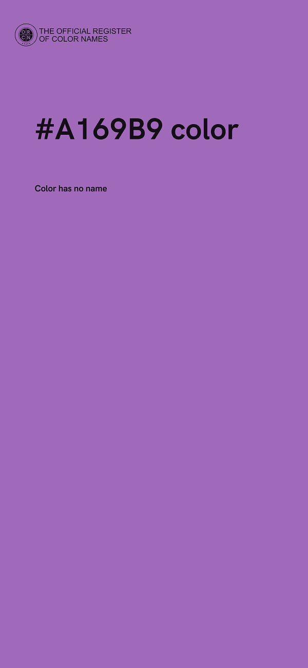 #A169B9 color image