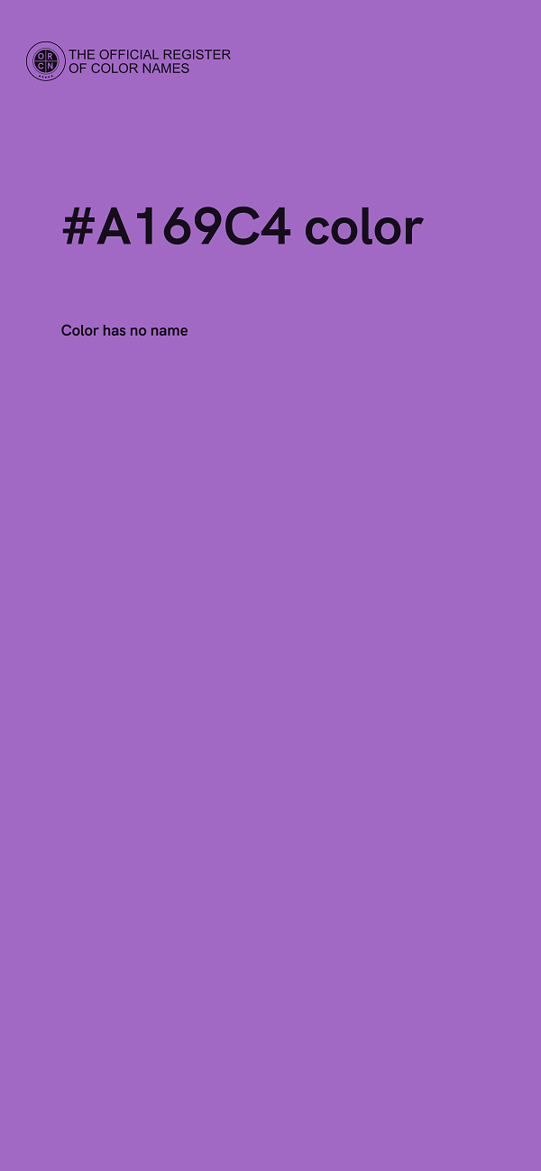#A169C4 color image