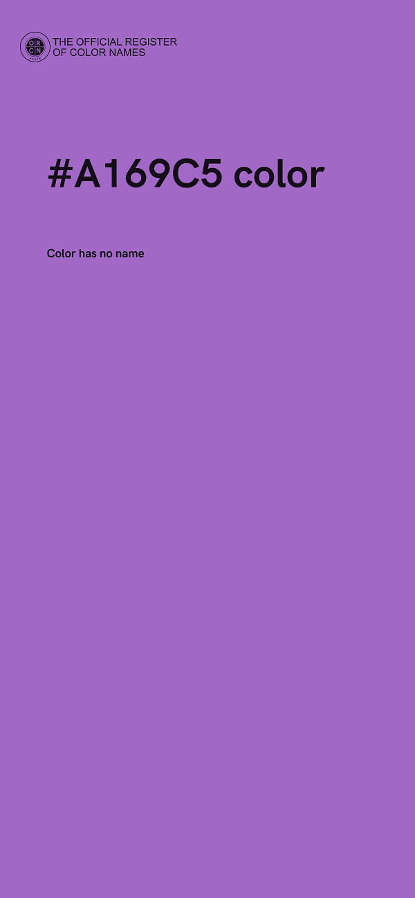 #A169C5 color image