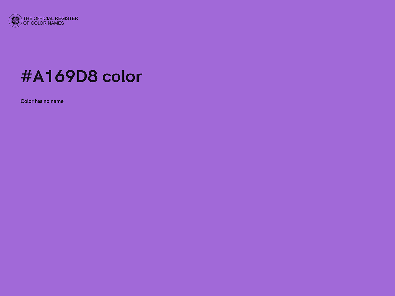 #A169D8 color image