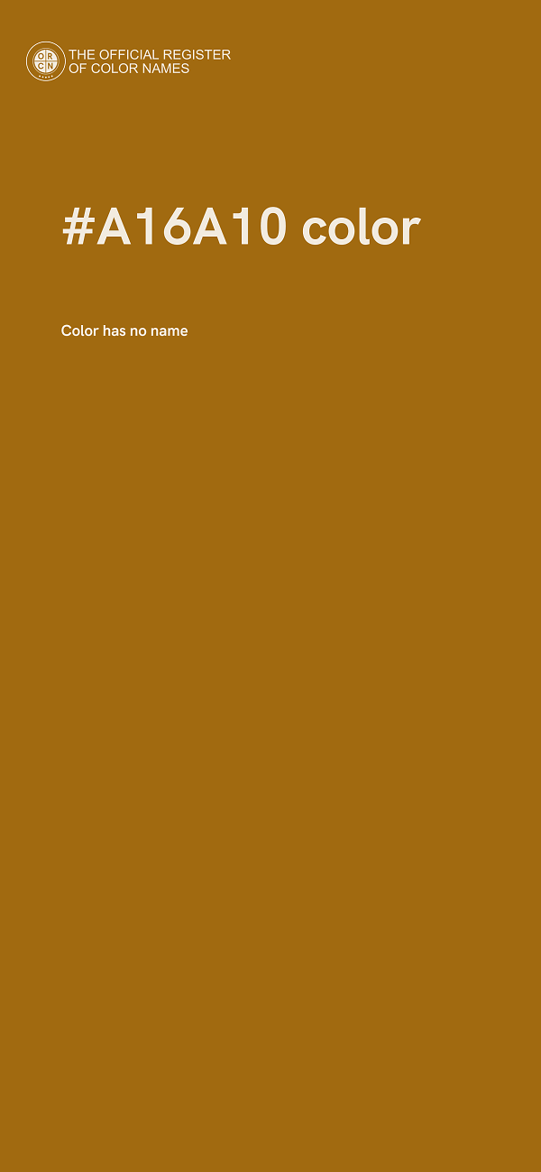 #A16A10 color image