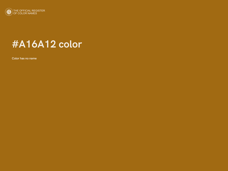 #A16A12 color image