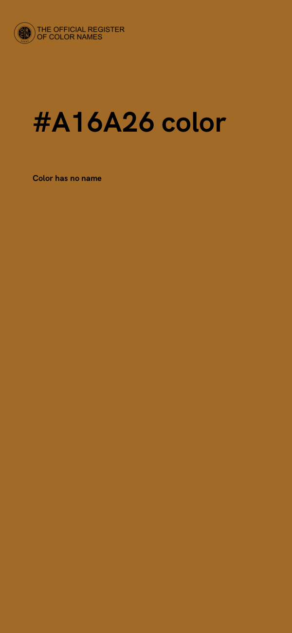 #A16A26 color image
