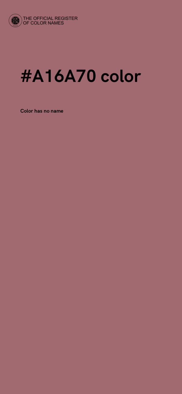 #A16A70 color image