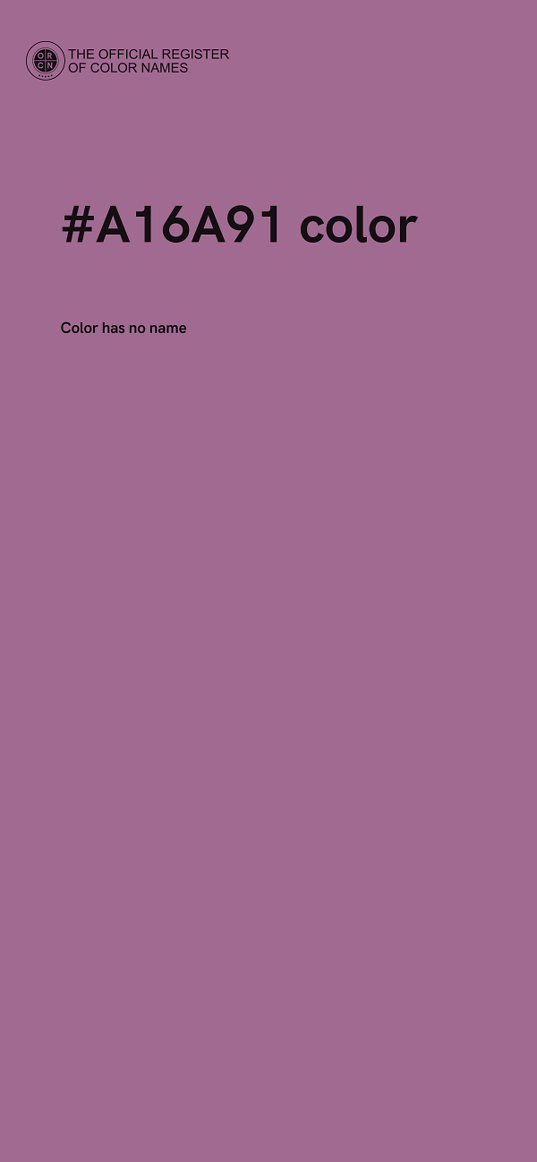 #A16A91 color image