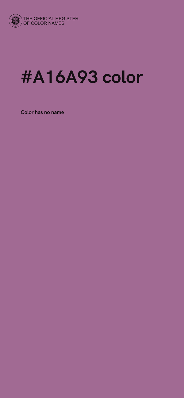 #A16A93 color image