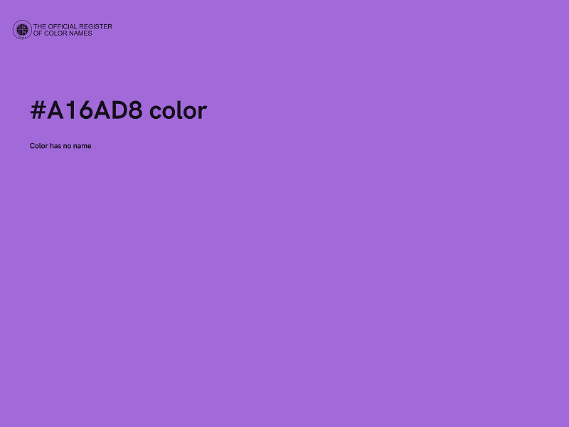 #A16AD8 color image
