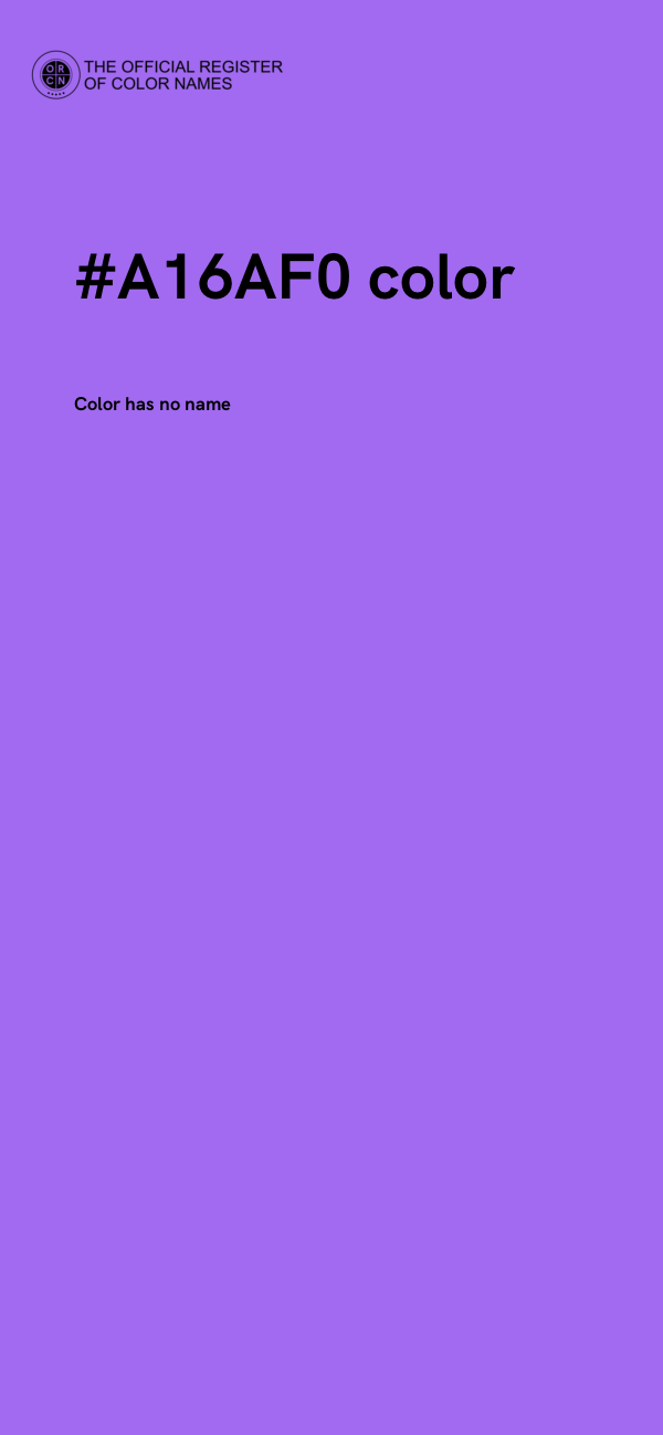 #A16AF0 color image