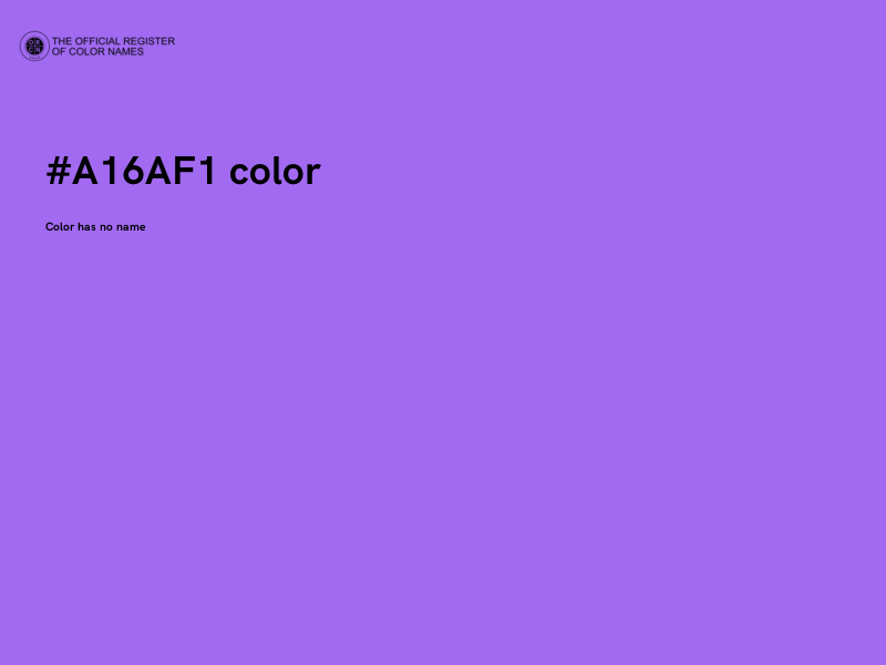#A16AF1 color image