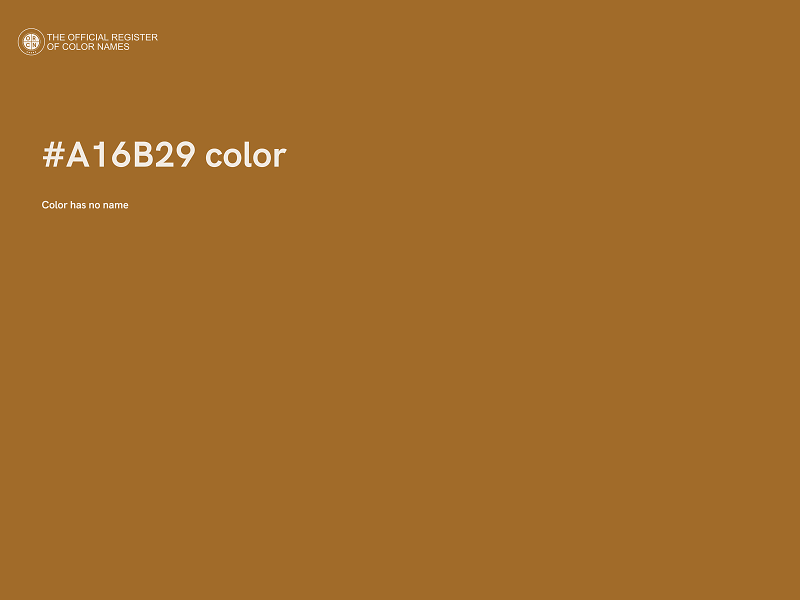 #A16B29 color image