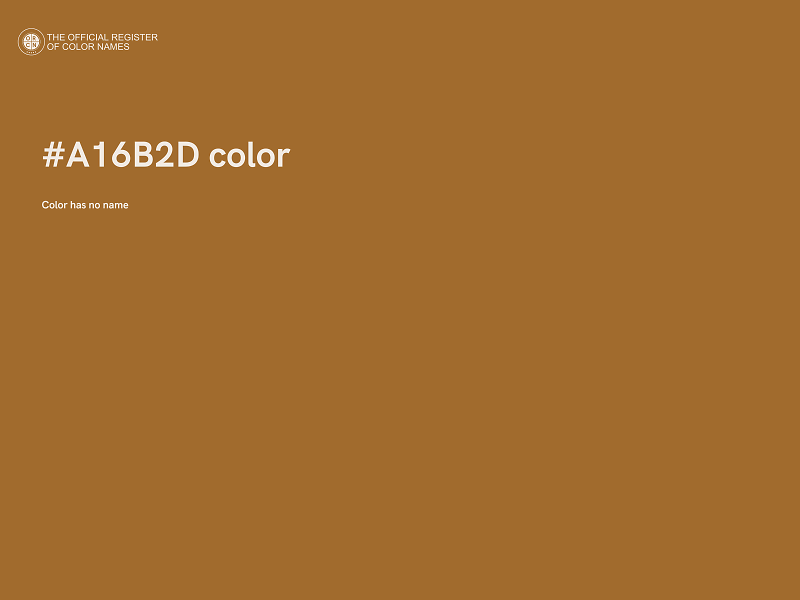 #A16B2D color image