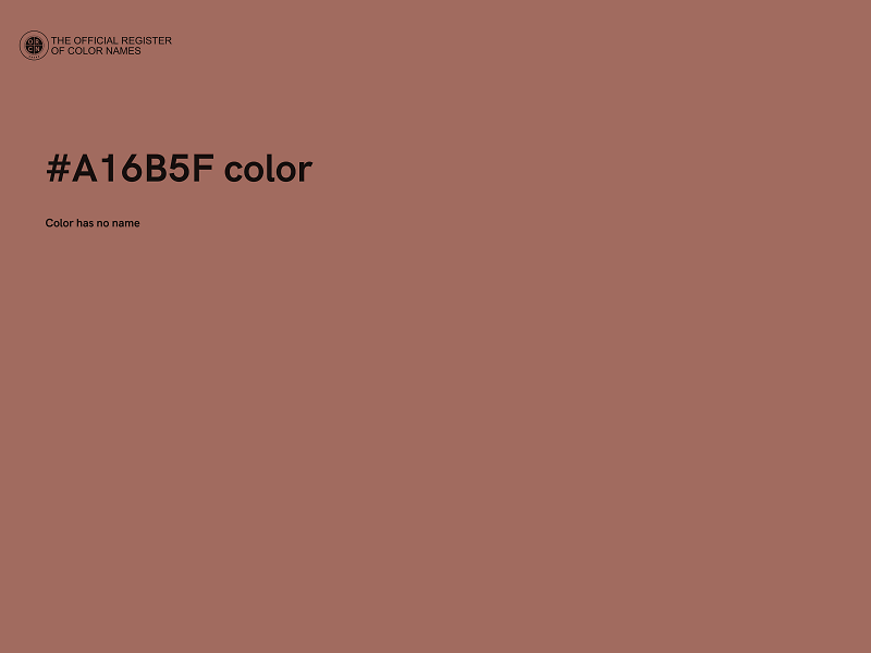 #A16B5F color image