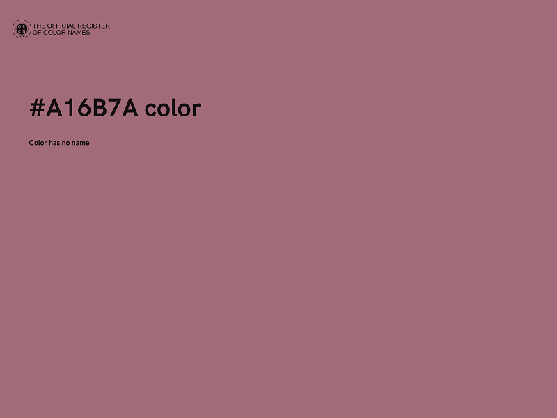 #A16B7A color image