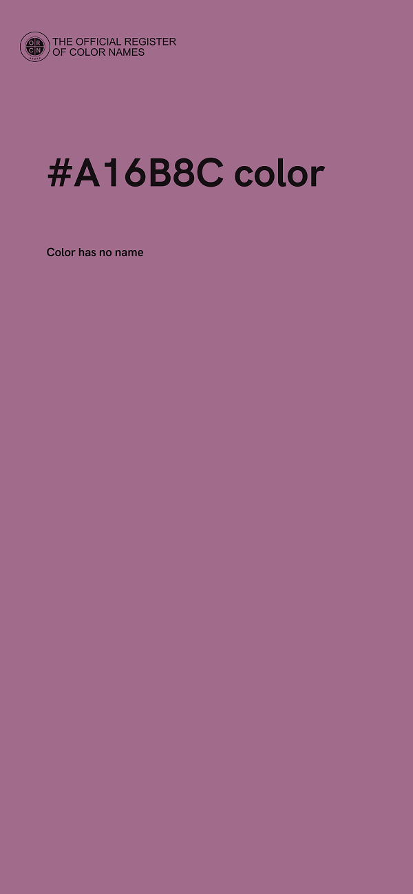 #A16B8C color image