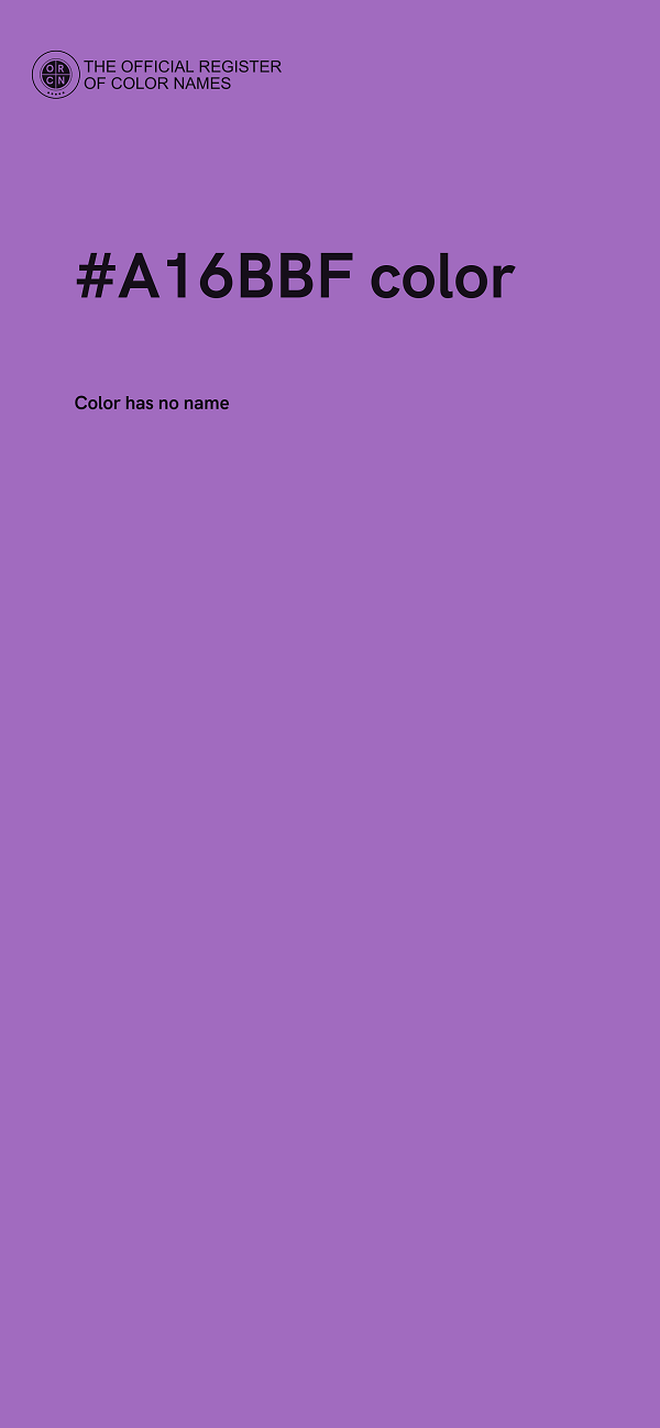#A16BBF color image