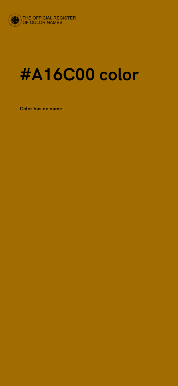 #A16C00 color image