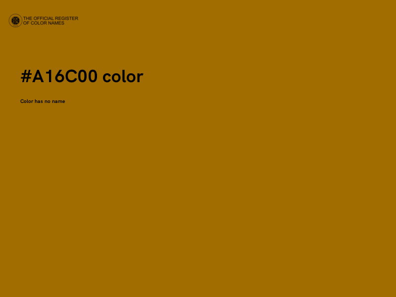 #A16C00 color image