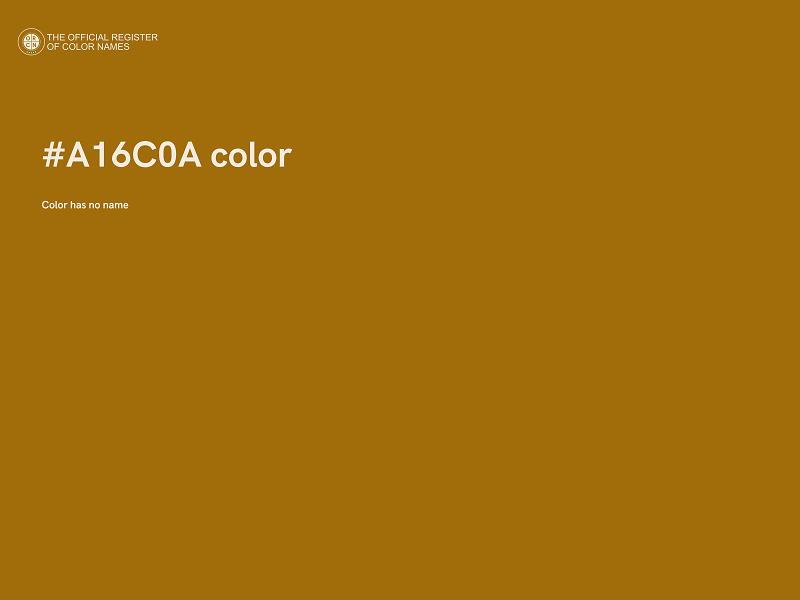 #A16C0A color image