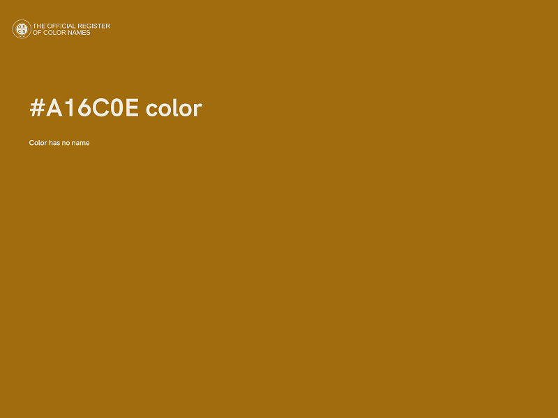 #A16C0E color image