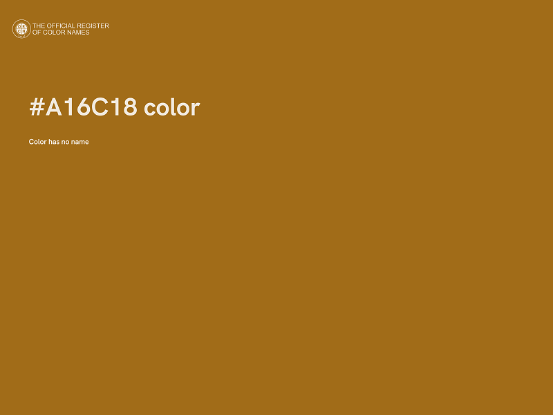 #A16C18 color image