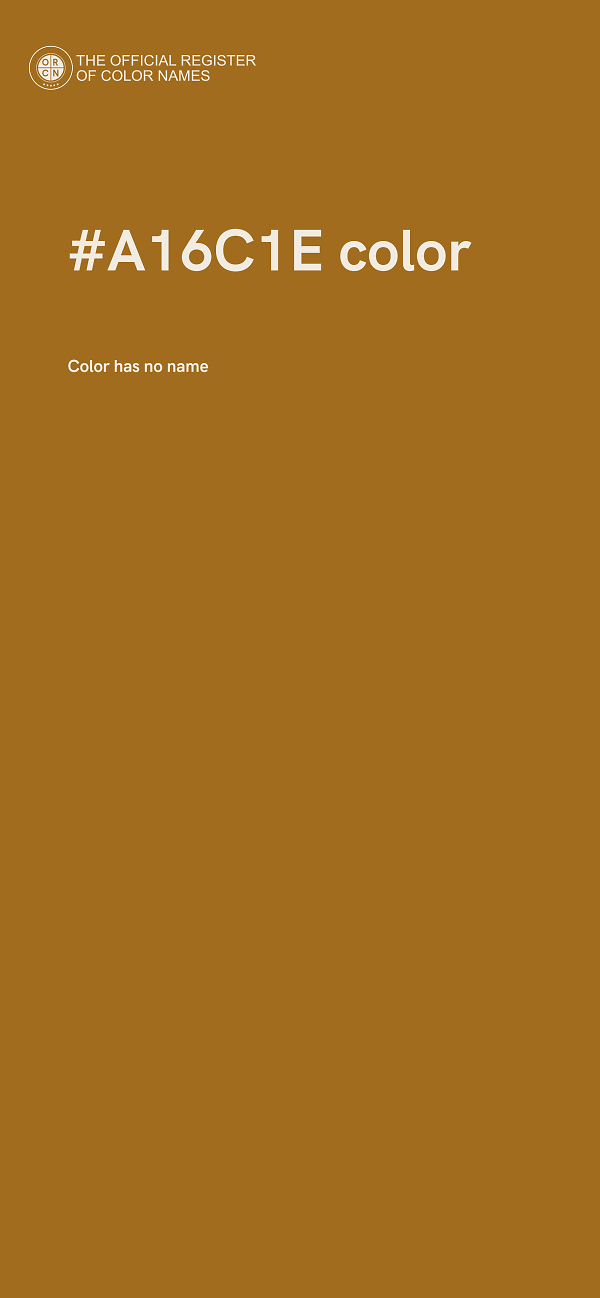 #A16C1E color image