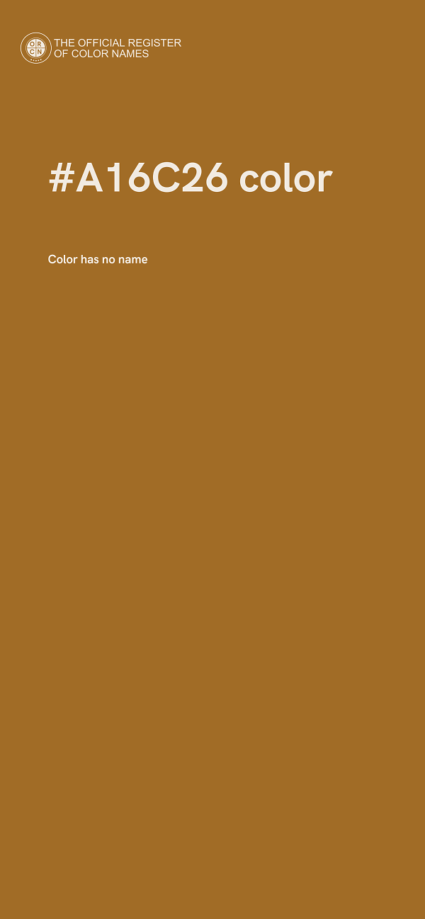 #A16C26 color image