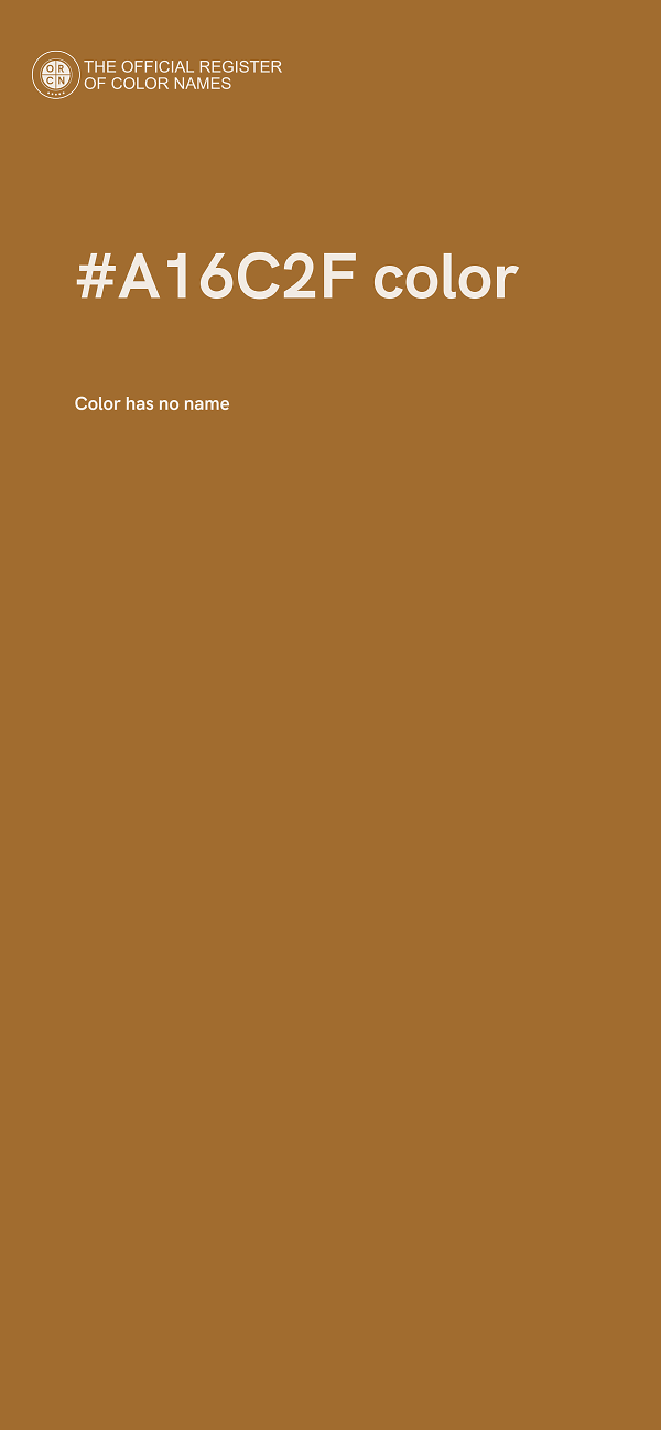 #A16C2F color image
